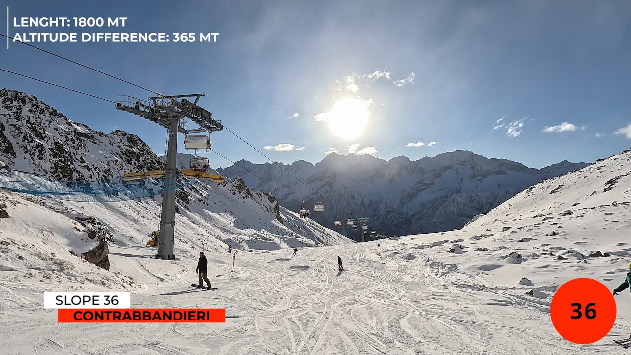 PASSO DEL TONALE - CONTRABBANDIERI SLOPE - BEST SKI RESORT - WINTER 2024 - 4K - GOPRO 11