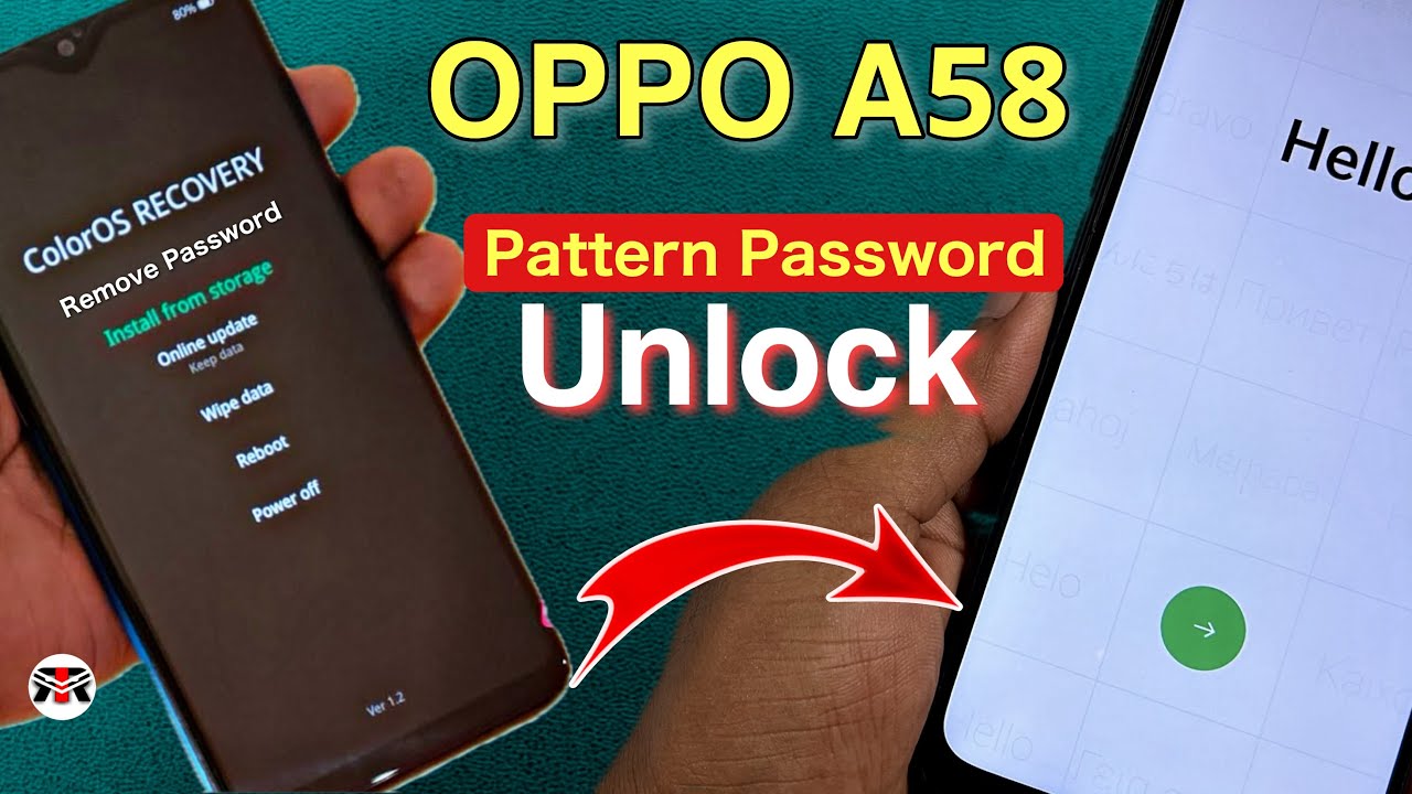 Oppo A58 Password Unlock Without Data Loss !! Oppo A58 Forgot Screenlock Remove ! Fingerprint remove