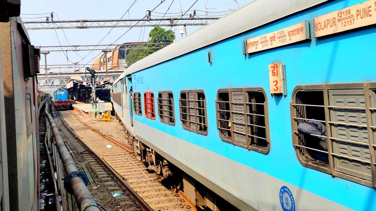 12158 Solapur Pune Hutatma Express Train Arrival Pune Junction Railway Station