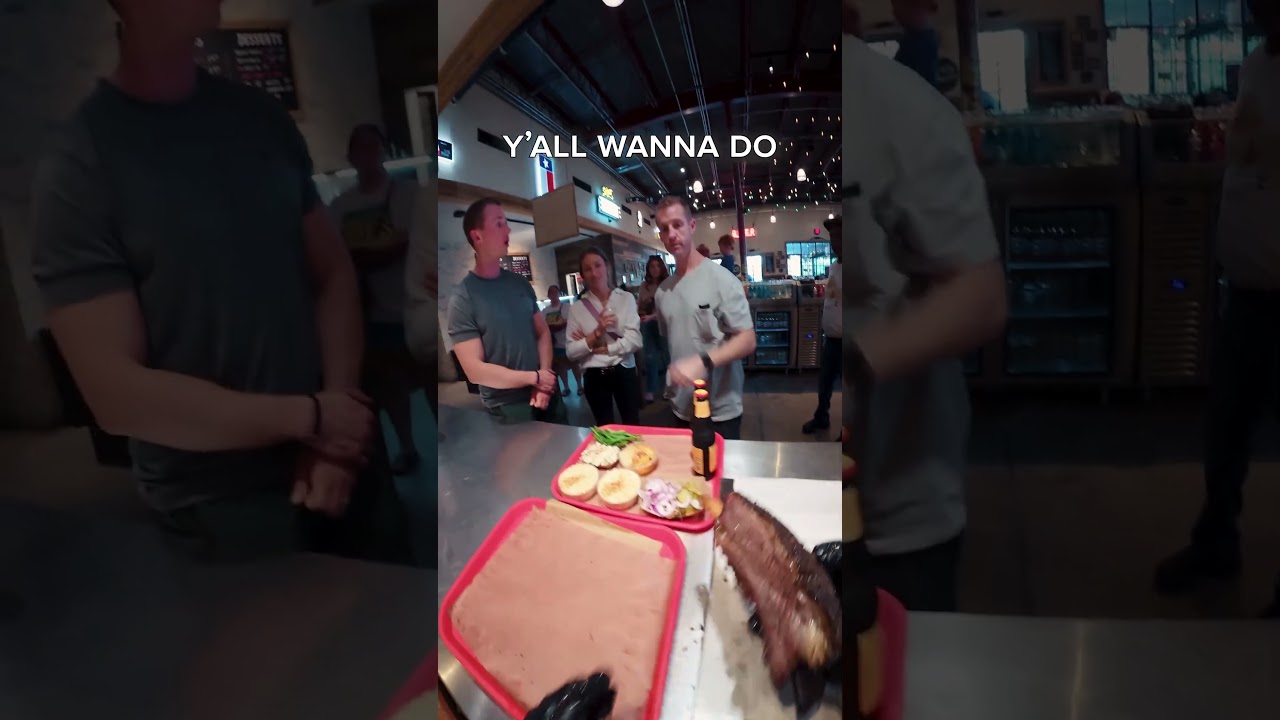 POV: Serving a beef rib at Terry Black's
