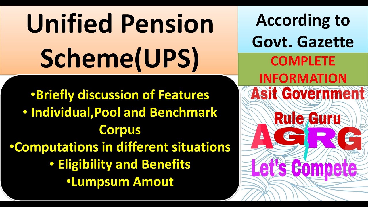 Unified Pension Scheme(UPS)