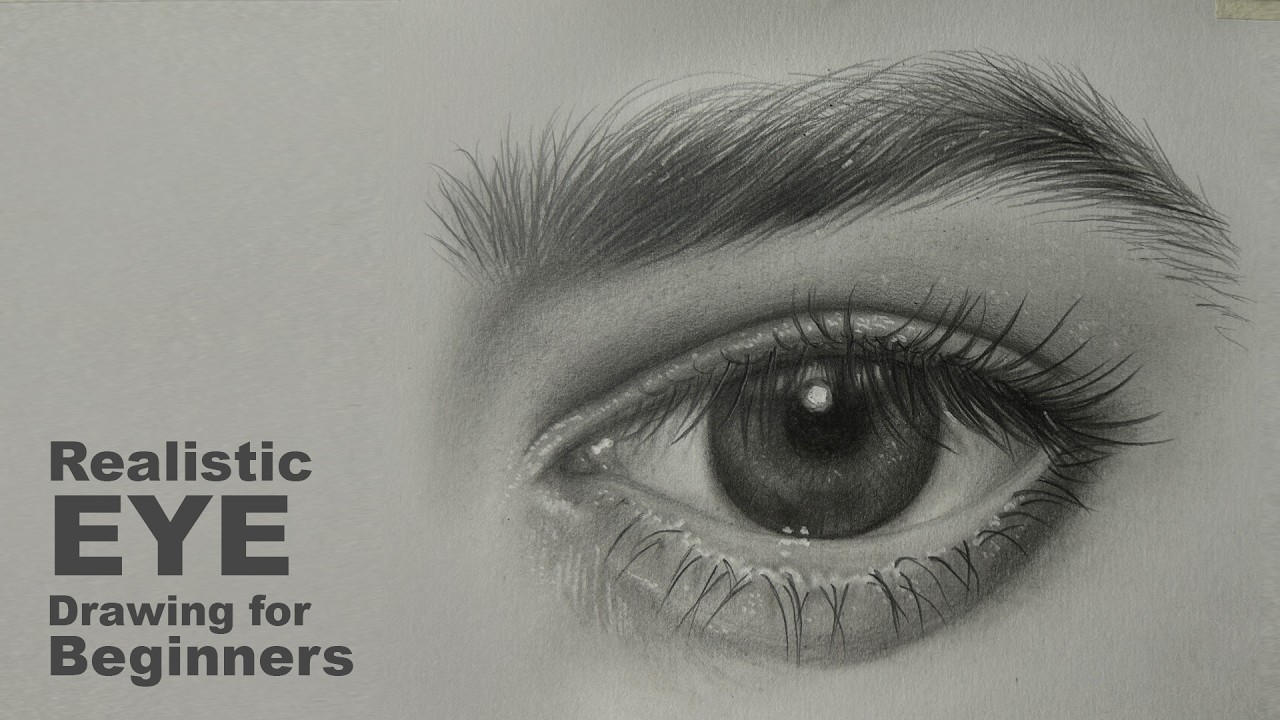 Realistic Eye Drawing for Beginners - Step by Step #eyes #portrait