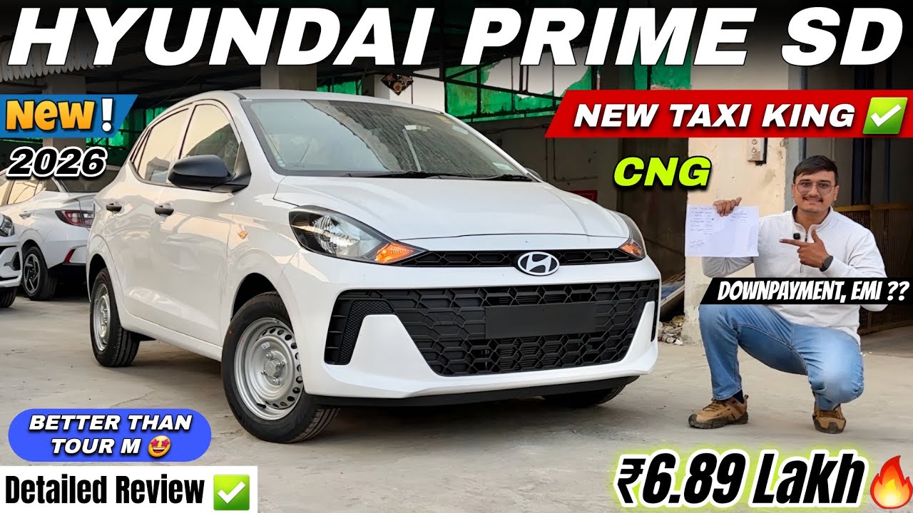 Best Sedan Taxi 🤩 2026 Hyundai Prime SD CNG Detailed Review ✅ | Aura Prime SD CNG Price & Features 🔥