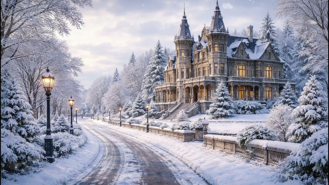 Calm and relaxing classical music with a pleasant wintery feel
