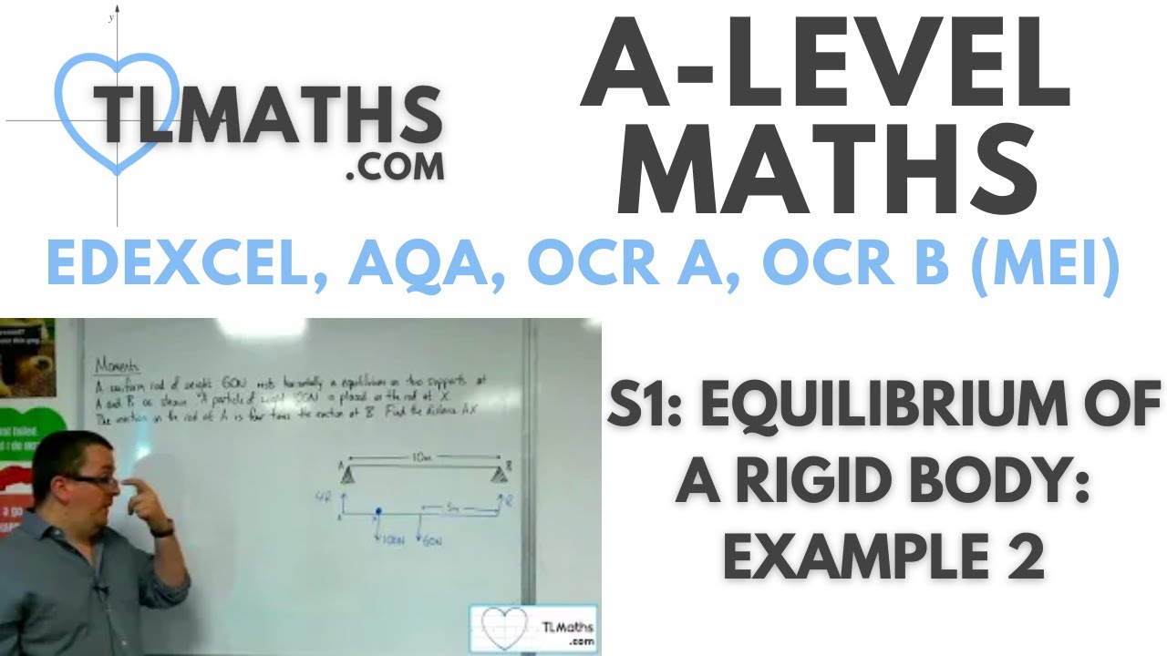 A-Level Maths: S1-16 Equilibrium of a Rigid Body: Example 2