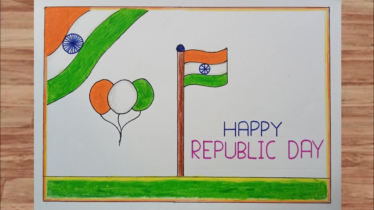 Happy Republic Day Drawing | 26 January Drawing | Republic Day Drawing #republicdaydrawing 