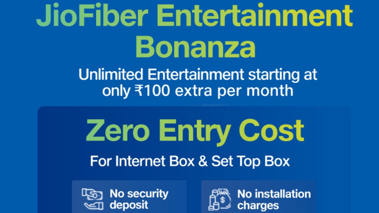 Jio Entertainment Bonanza Plan | Jio Fiber Postpaid Plans | is jio set top box free with jio fiber