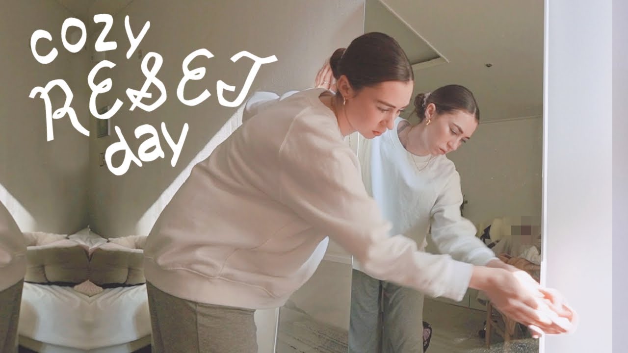 A cozy + productive reset day at home 🧺 cleaning, cooking, self-care + journaling