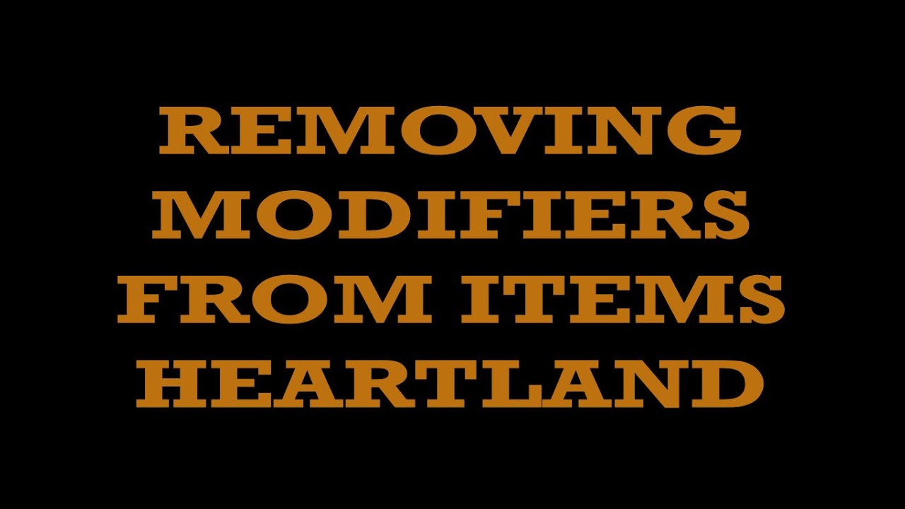 HOW TO REMOVE / DELETE A MODIFIER FROM AN ITEM - HEARTLAND RESTAURANT POINT OF SALE