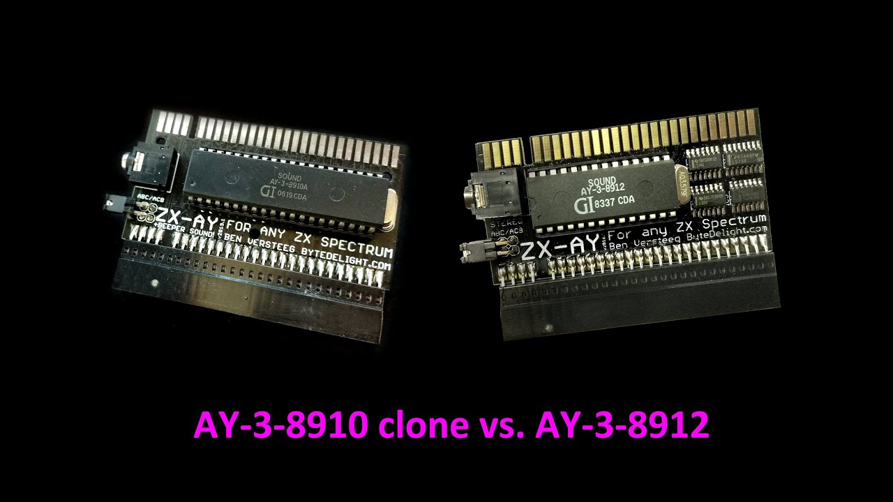 AY-3-8910 clone vs. original AY-3-8912 sound chip