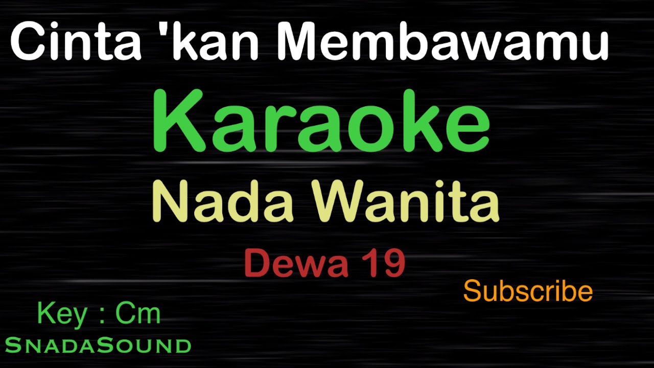 CINTAKAN MEMBAWAMU KEMBALI-Dewa 19-Ahmad Dhani|KARAOKE WANITA​⁠-Female-Cewek-Perempuan@UcokkuYasir