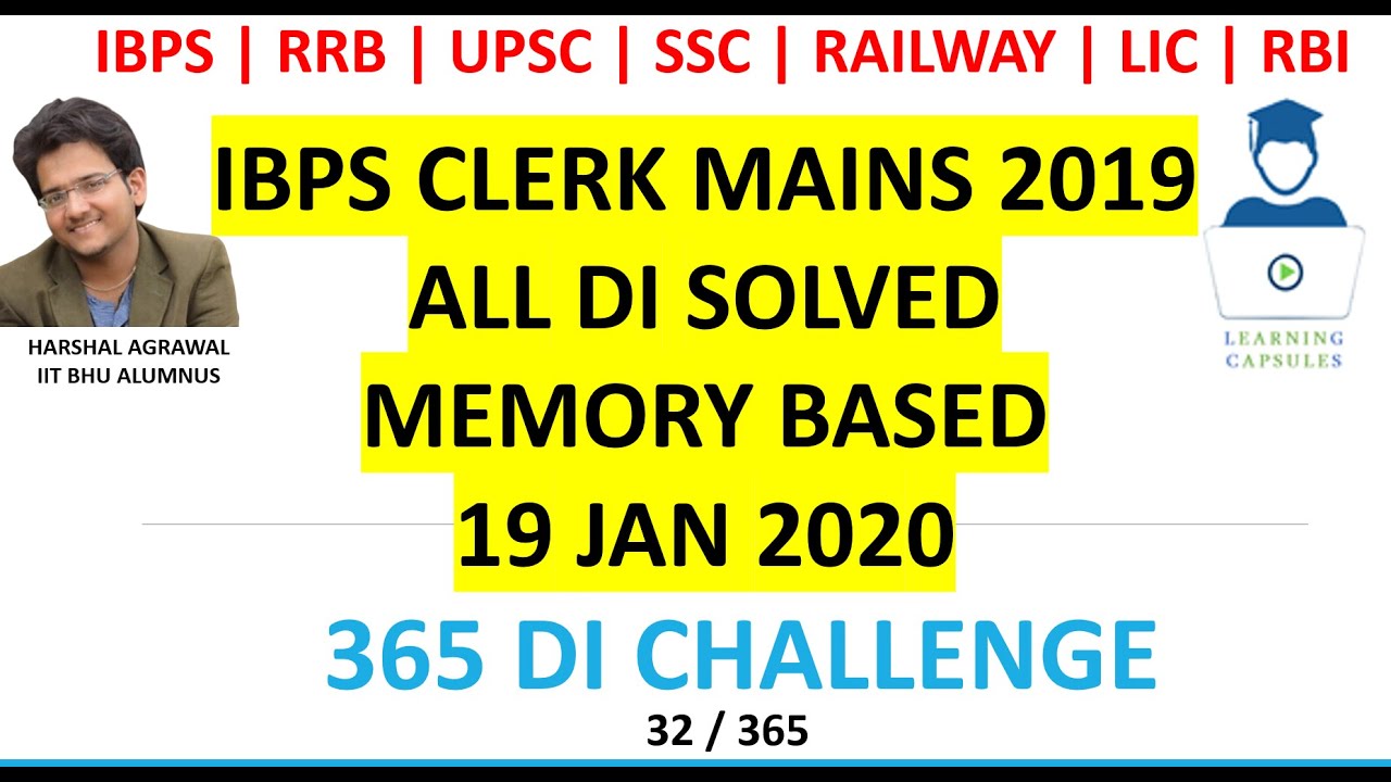 IBPS CLERK MAINS 19.01.2020 | ALL DATA INTERPRETATION SOLVED