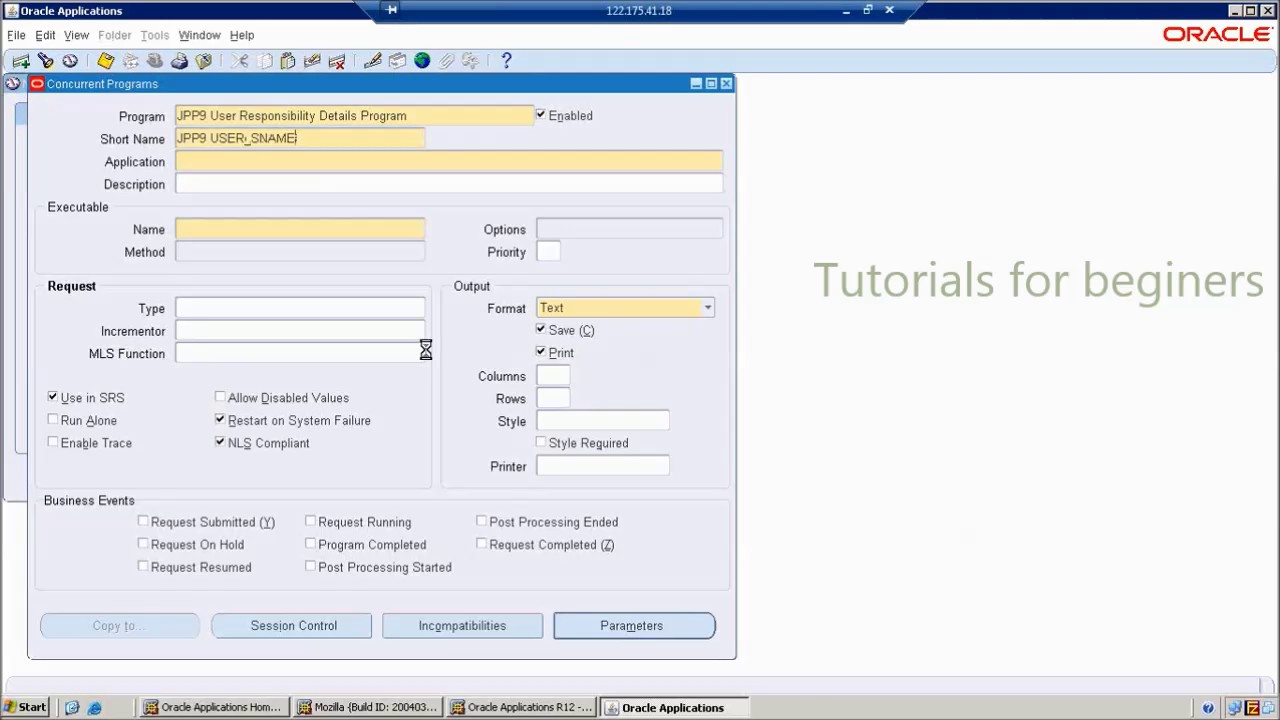 How to Define Concurrent Program in | Oracle Apps R12 |Class 07