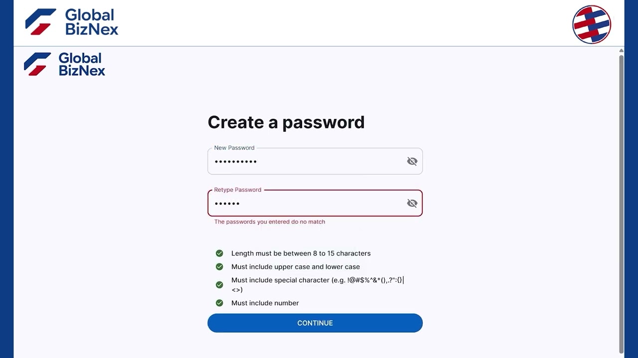 How to login as sub-user in Global BizNex