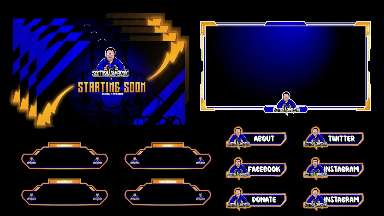 Animated overlay for twitch streamers