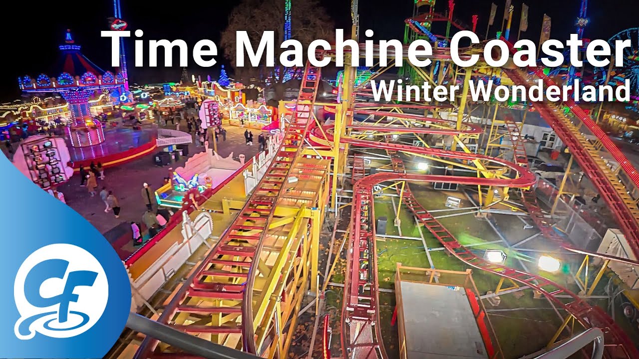 Time Machine Coaster at night on-ride 4K POV Hyde Park Winter Wonderland