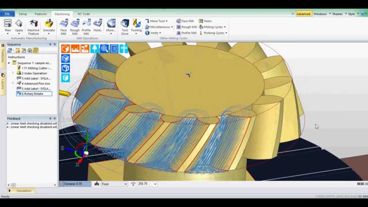 Edgecam 2015 - 4 axis Rough Mill