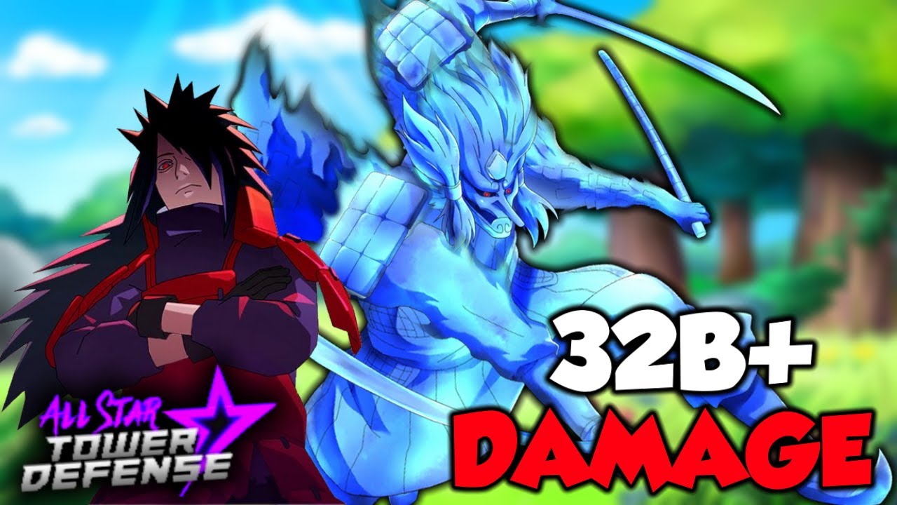DAMAGE FARM W/6 STAR MADARA (32B+ DAMAGE) SOLO GAMEPLAY | ROBLOX ALL STAR TOWER DEFENSE