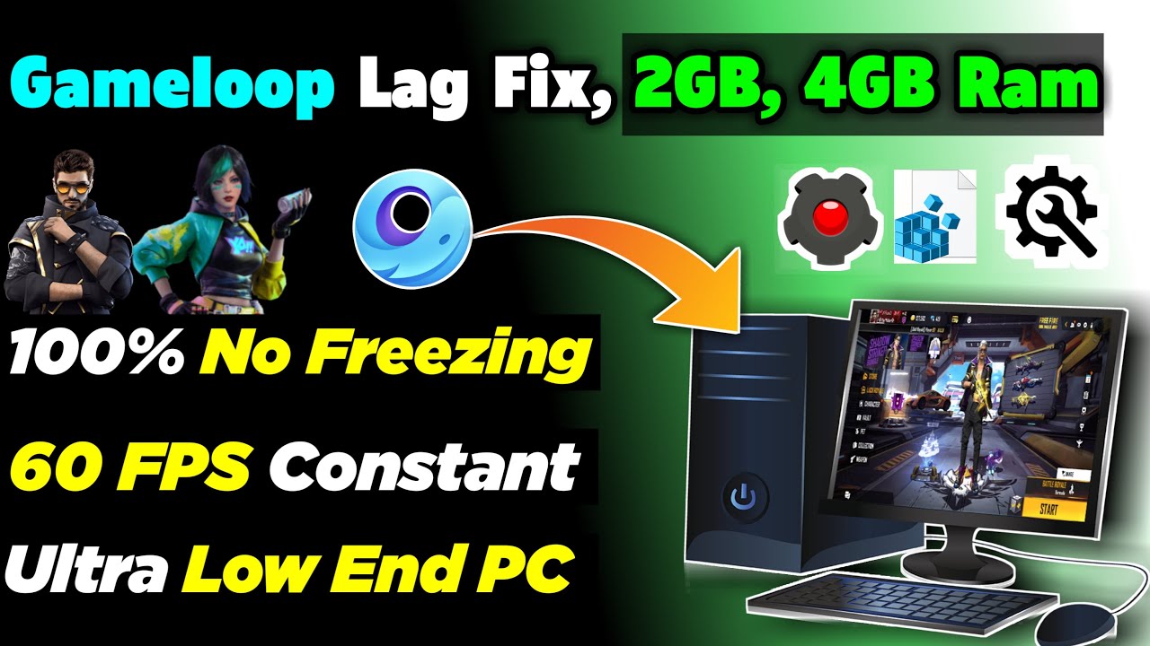 How To Fix Lag In Free Fire Gameloop - Gameloop Settings For 2GB OR 4GB Ram - No Lag