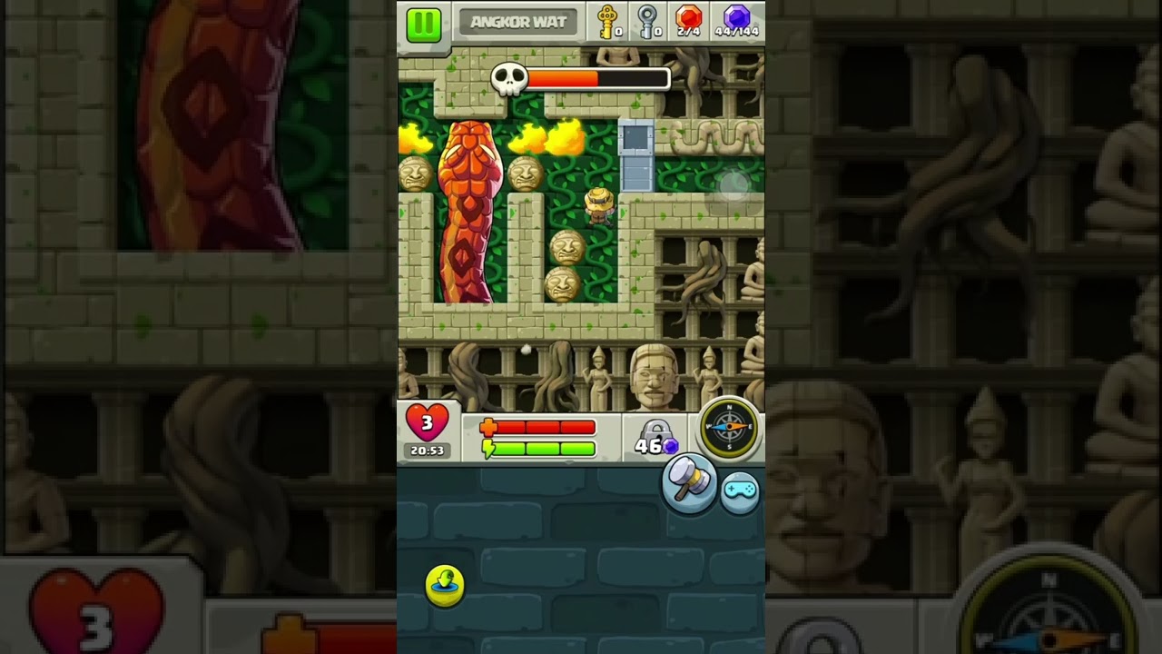 Defeating the great anaconda of Diamond Quest 2 | Angkor wat last level