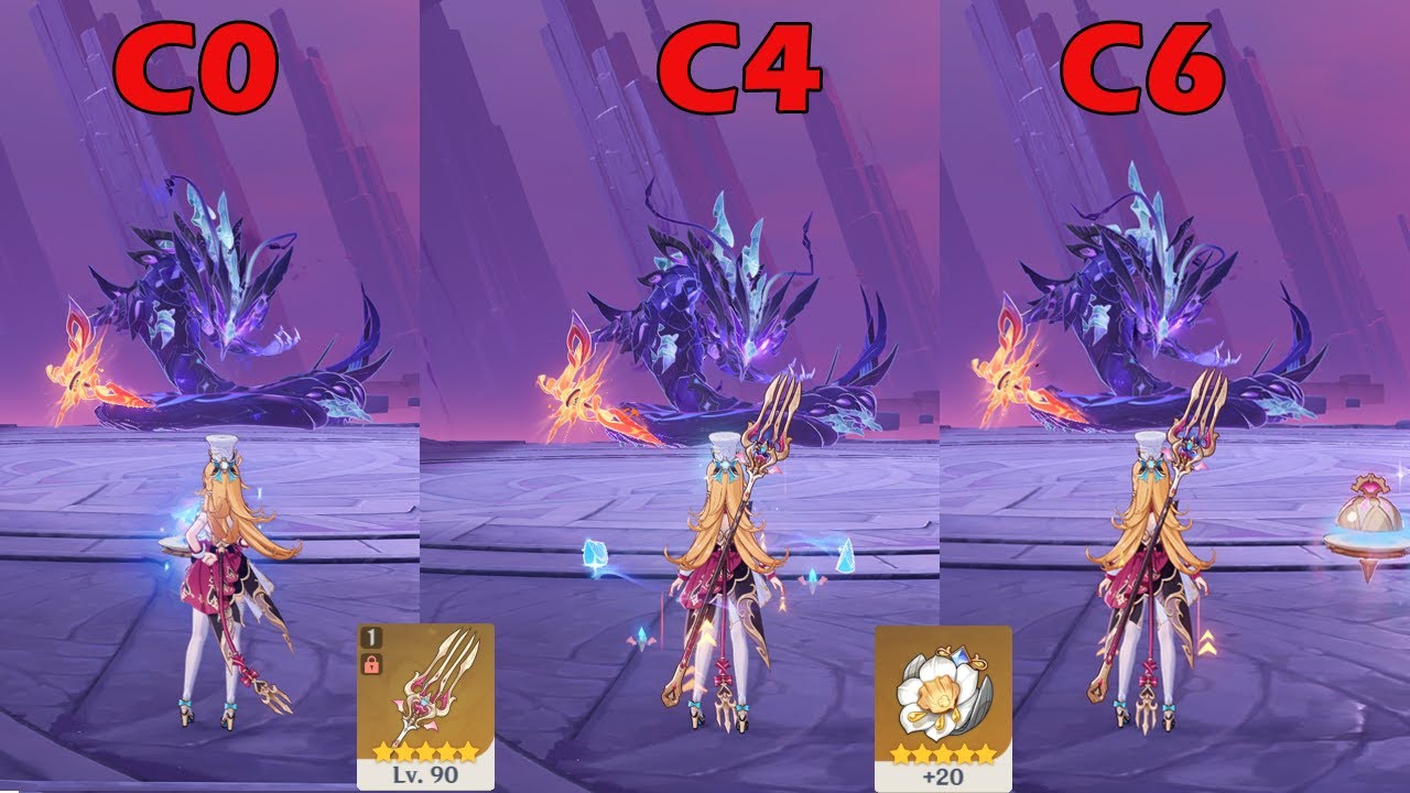 ESCOFFIER C0 ~ C6 COMPARSION | GENSHIN IMPACT