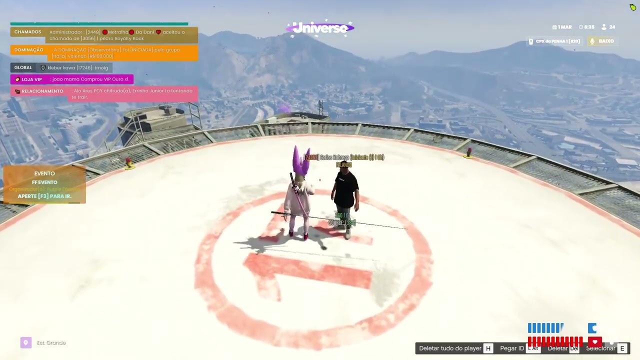VIDA DE ADM UNIVERSO GTA RP Banindo hacker Tentou me crachar!😥