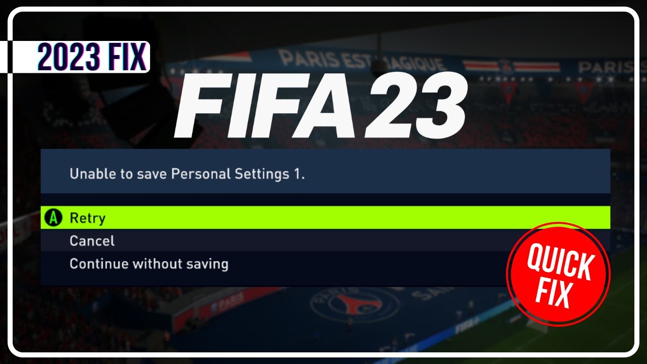 Как исправить ошибку FIFA 23: невозможно сохранить личные настройки 1 [рабочие методы]
