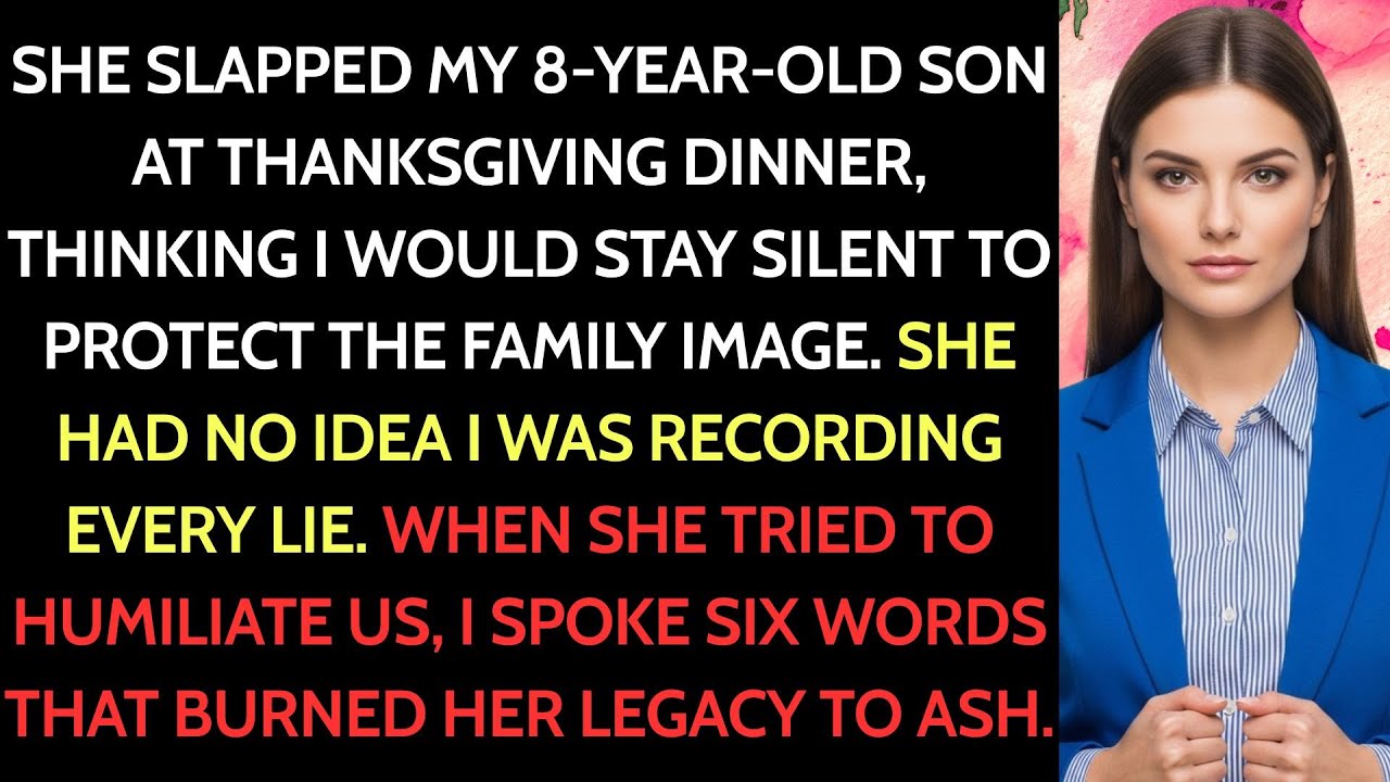 My Mother-in-Law Slapped My 8-Year-Old Son at Thanksgiving — I Said Six Words That Destroyed Her