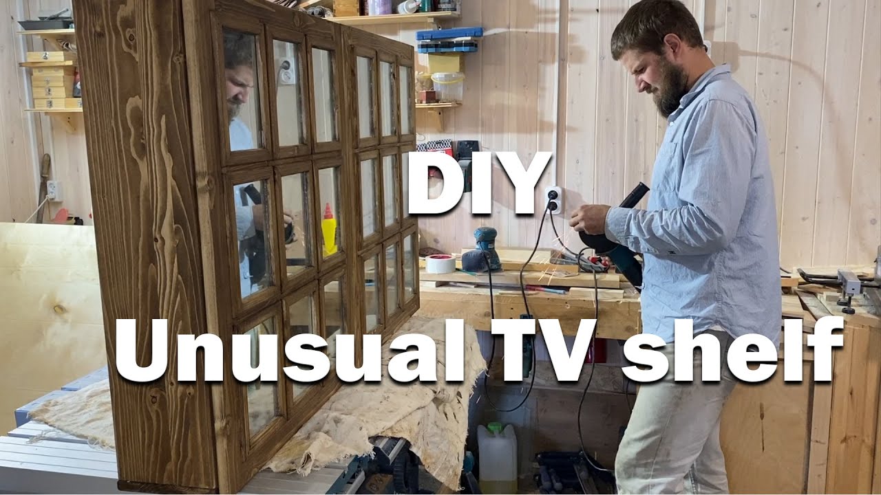 Unusual TV shelf //  Spruce DIY