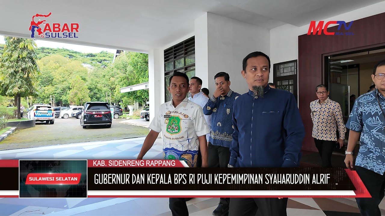 EKONOMI SIDRAP TUMBUH 7,71 PERSEN TERTINGGI DI SULSEL, GUBERNUR DAN KEPALA BPS RI PUJI KEPEMIMPIN