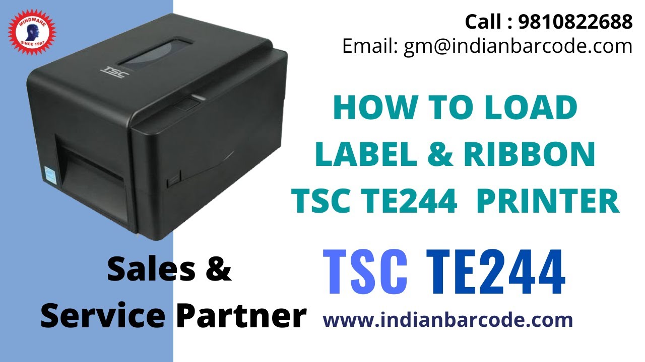 Label and Ribbon load in TSC TE244 Barcode Printer | Mindware | Service Center | TSC TE244