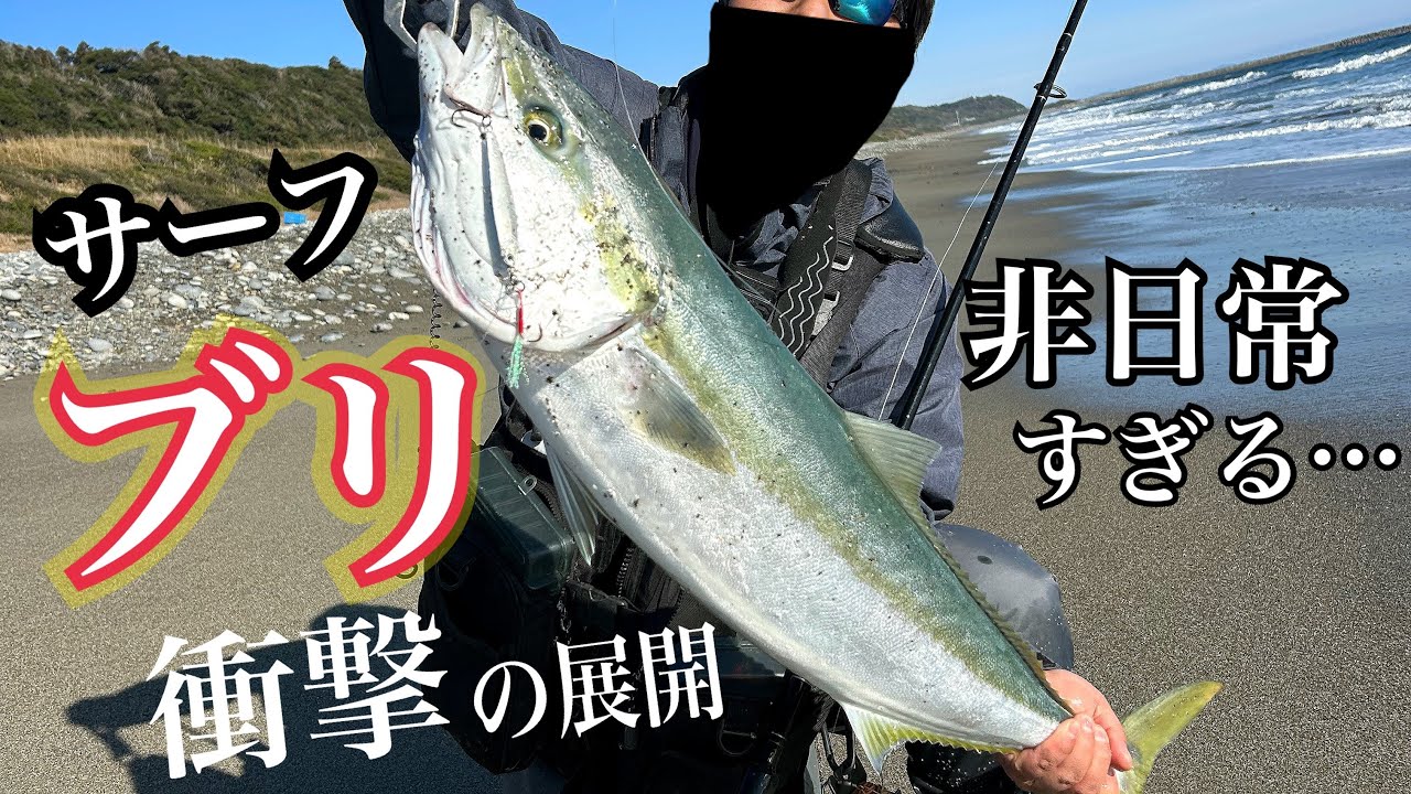 【ショアジギング】サーフでブリ！ベイトの位置を予測しライトタックルで攻略！！（青物）