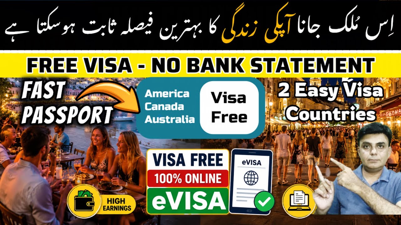 Ye Dono Countries Apko E-VISA de Rahe Hain - No Fees - BEST Country To Move - Fast & Strong Passport