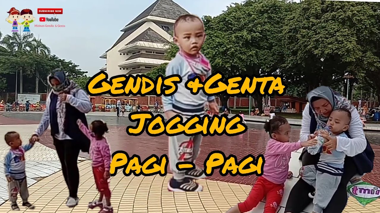 Gendis&Genta Jogging Pagi-Pagi Di Taman Mini Biar Tetap Sehat...  #MainanGendisGenta