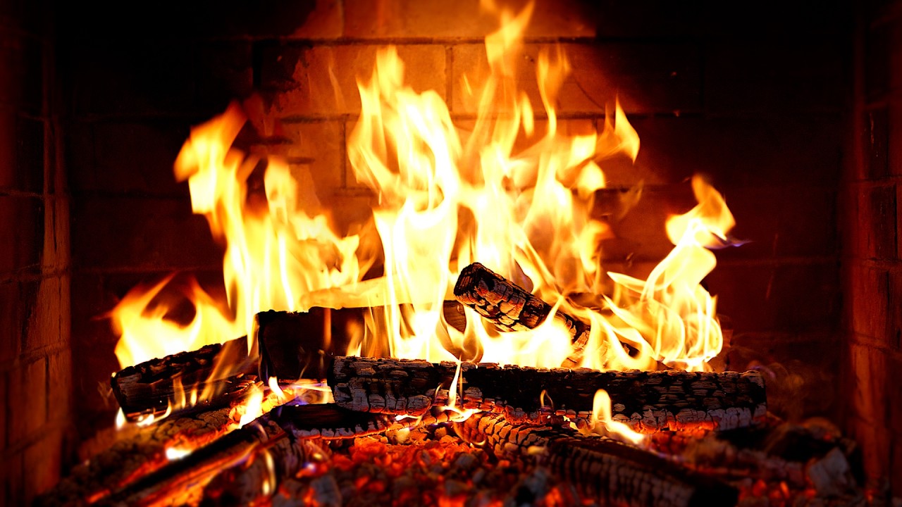 🔥 Fireplace 4K UHD! Fireplace with Crackling Fire Sounds. Fireplace Ambience