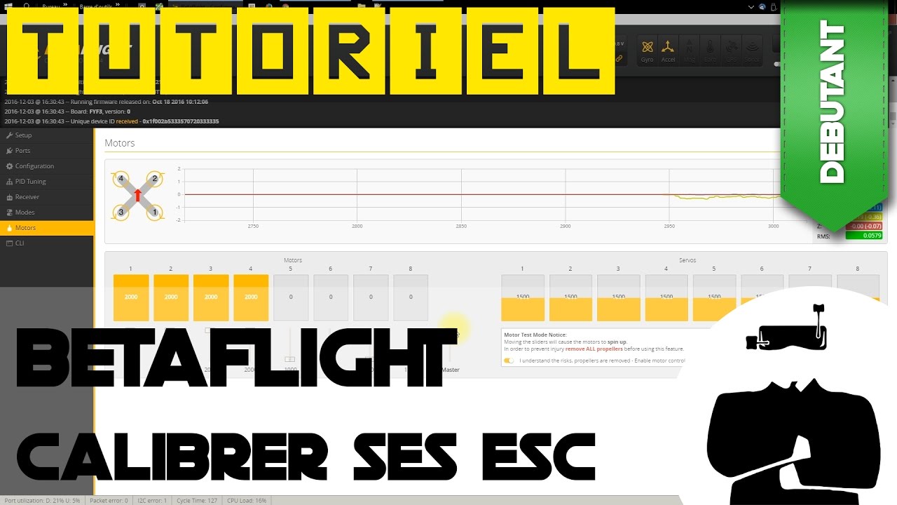 Tutoriel débutant drone FPV en français - Betaflight, calibrer ses ESC