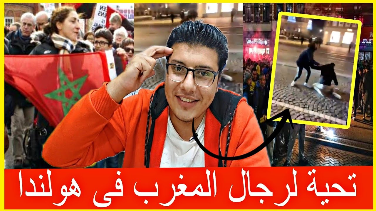 رجال تحمر الوجه 🇲🇦 | رد فعل مصرى على مافعله الأسود فى هولندا 👌