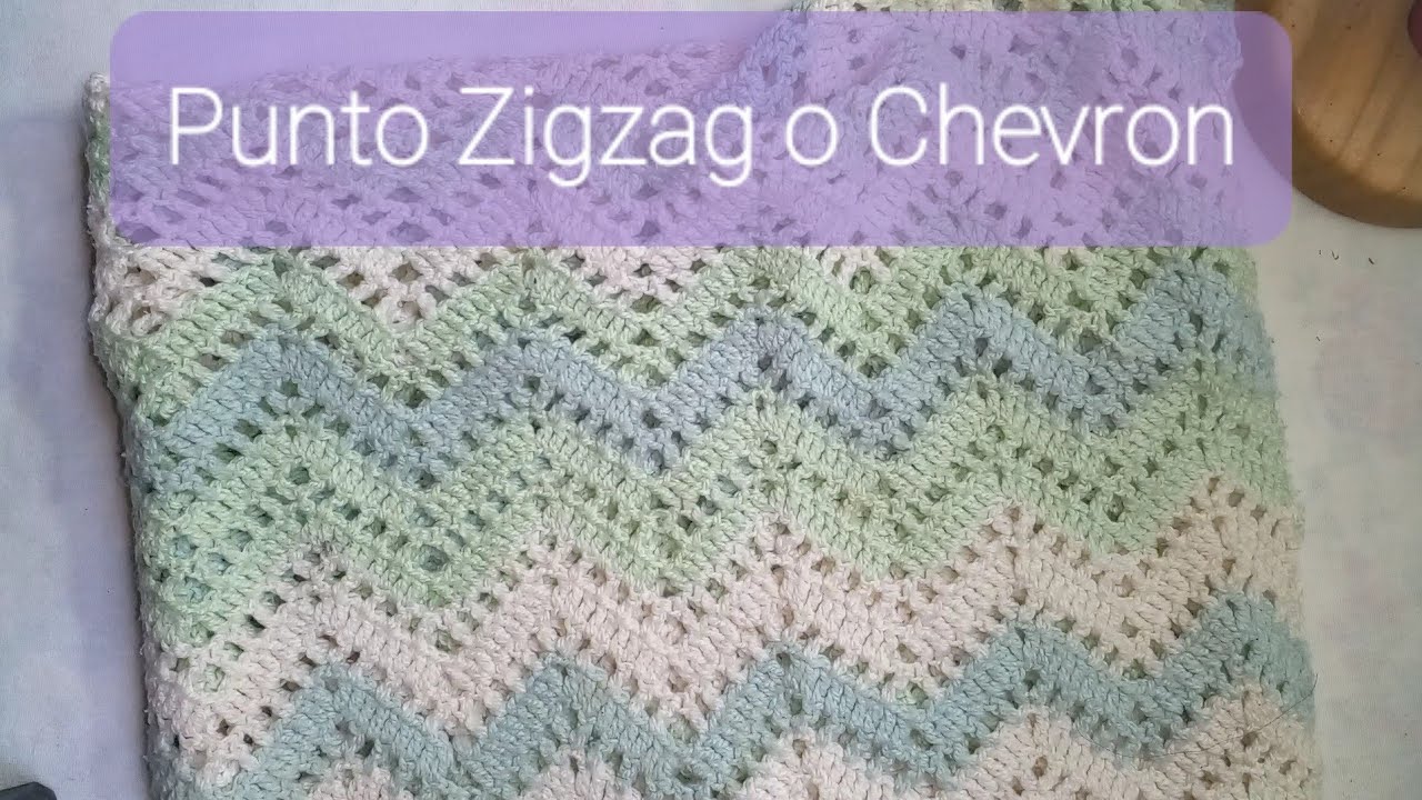 Punto zigzag o punto chevron. Paso a paso.