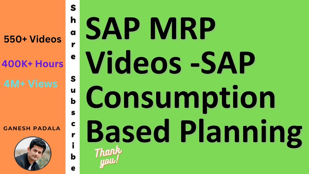 Filmy SAP MRP autorstwa Ganesha Padali || Planowanie oparte na zużyciu SAP || Najlepsze filmy SAP...