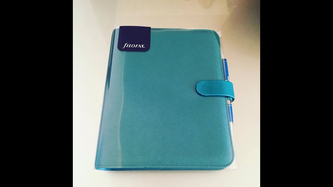 La mia prima agenda: Filofax Saffiano A5 Aquamarine. (Decorazione agenda)