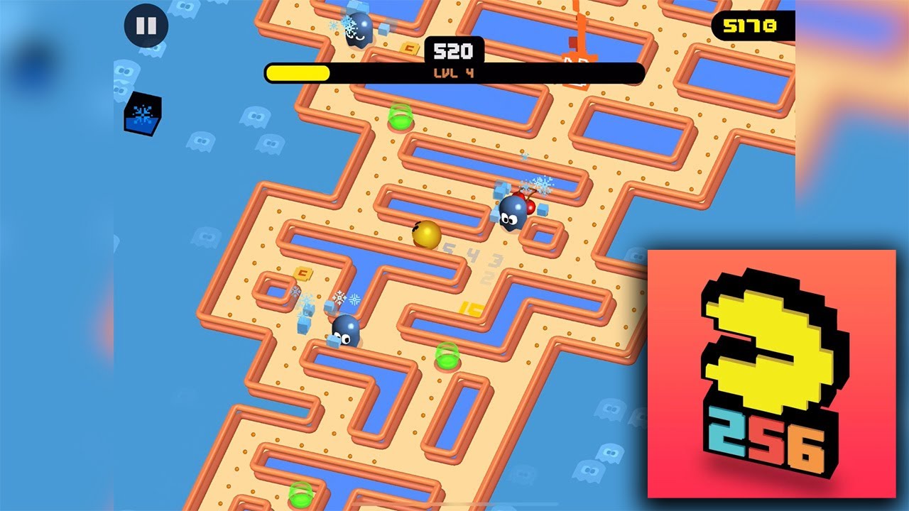 Pac Man 256 (iOS, Android) Gameplay Levels Walkthrough iPad Pro Part 1