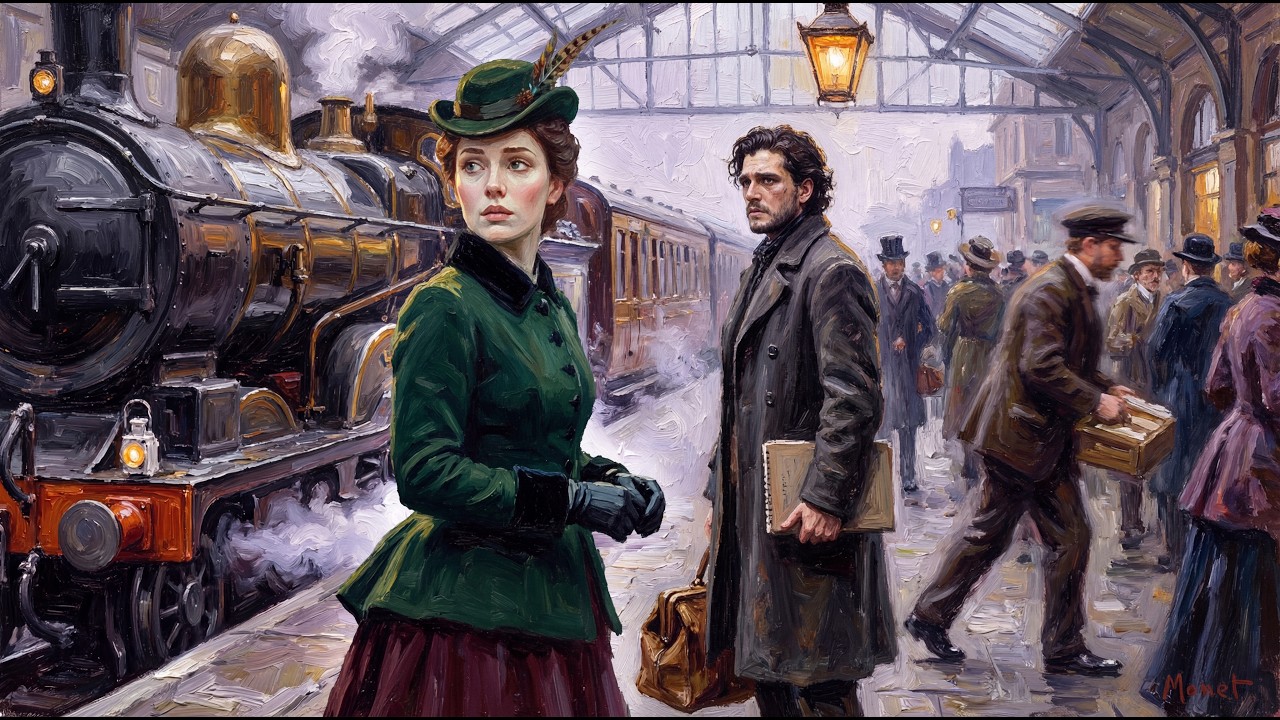 Visual Poem | A Romance Etched in Rail | 1880s London to Paris | Monet Style