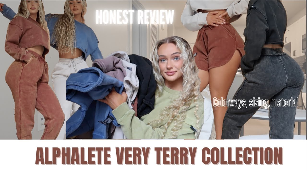 ALPHALETE VERY TERRY COLLECTION TRY ON HAUL & REVIEW | New lounge sets 2022 January launch
