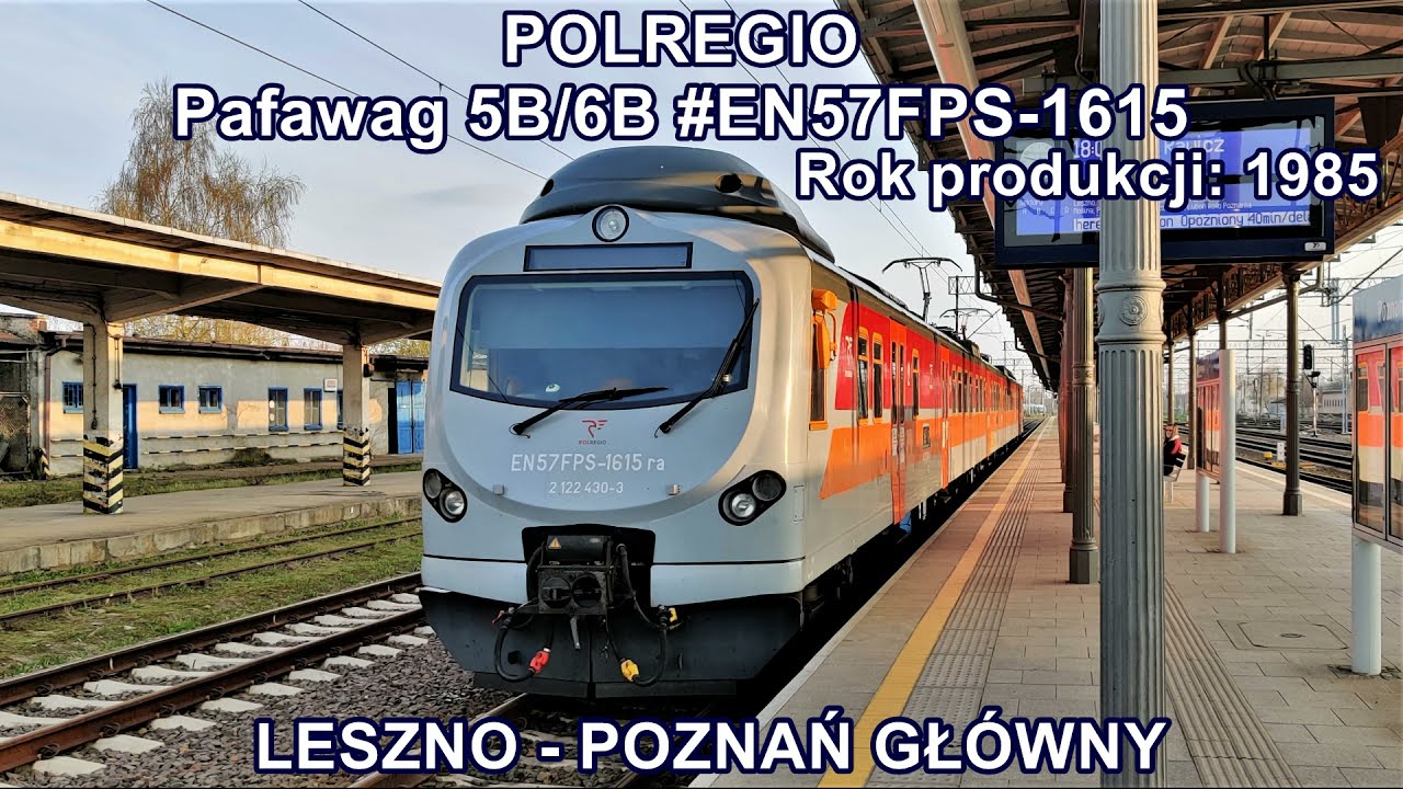 POLREGIO - Leszno-Poznań Główny, Pafawag 5B/6B #EN57FPS-1615