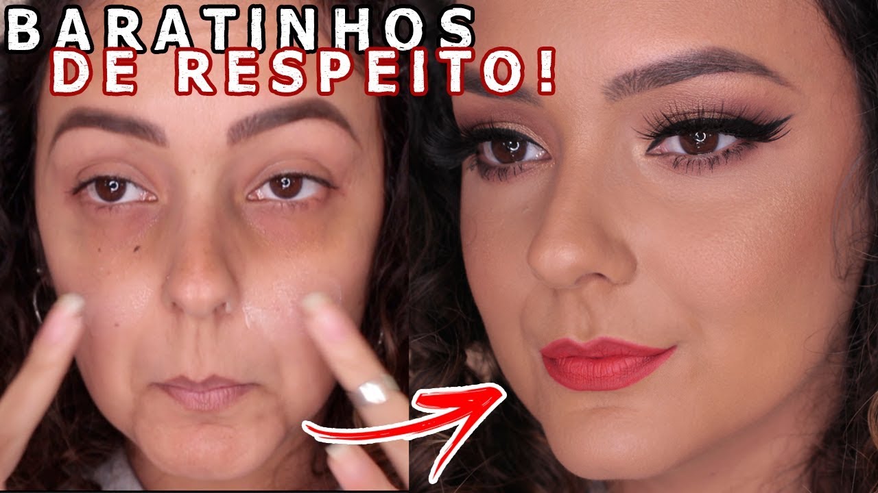 MAKE CLÁSSICA - DELINEADO GATINHO + BATOM VERMELHO