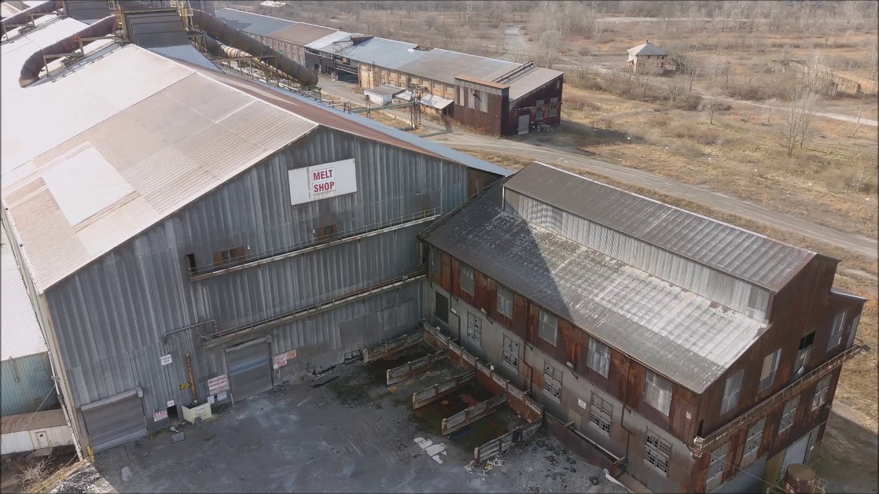 Midland Steel Co along the Ohio River a Drone Video