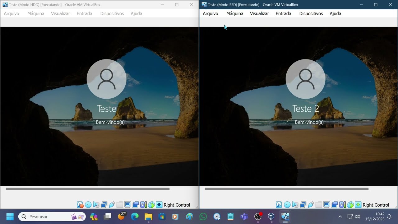 Dica de VirtualBox + Testes (Opção 