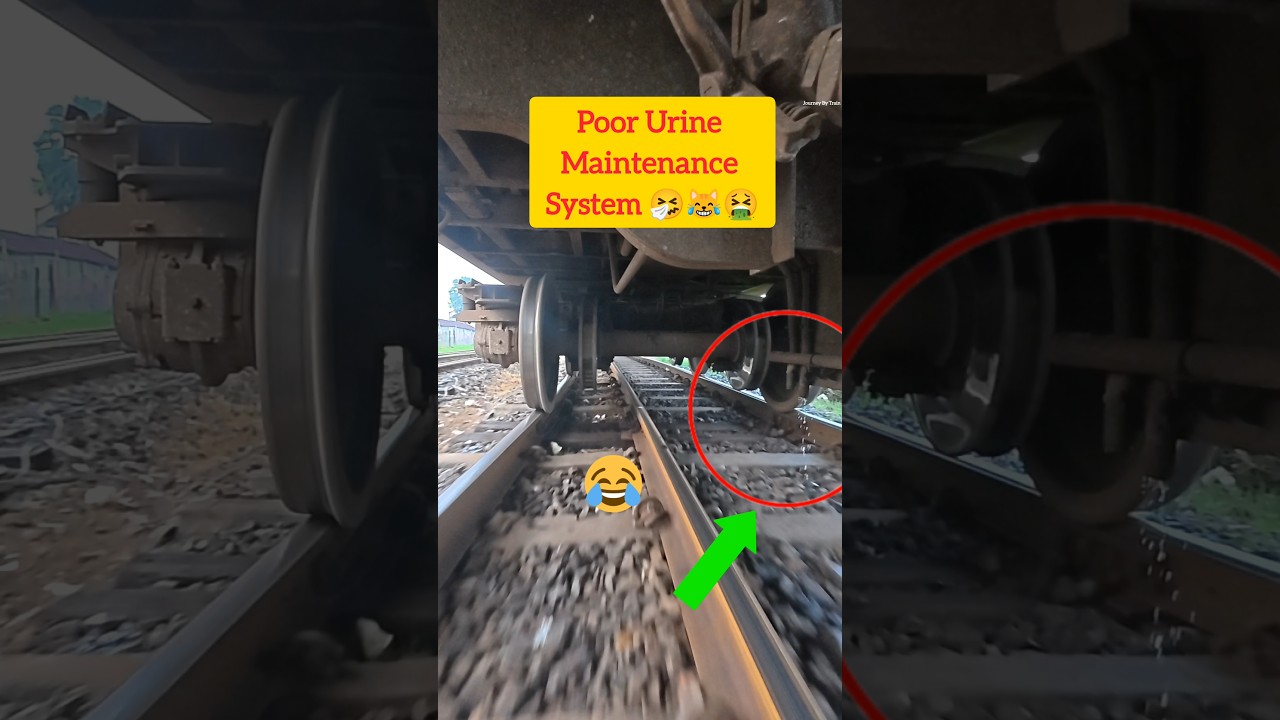 Poor Urine Maintenance System of BD Railway🤧😹🤮 #railtrack #railway #train_wheel #Train_Urine #short