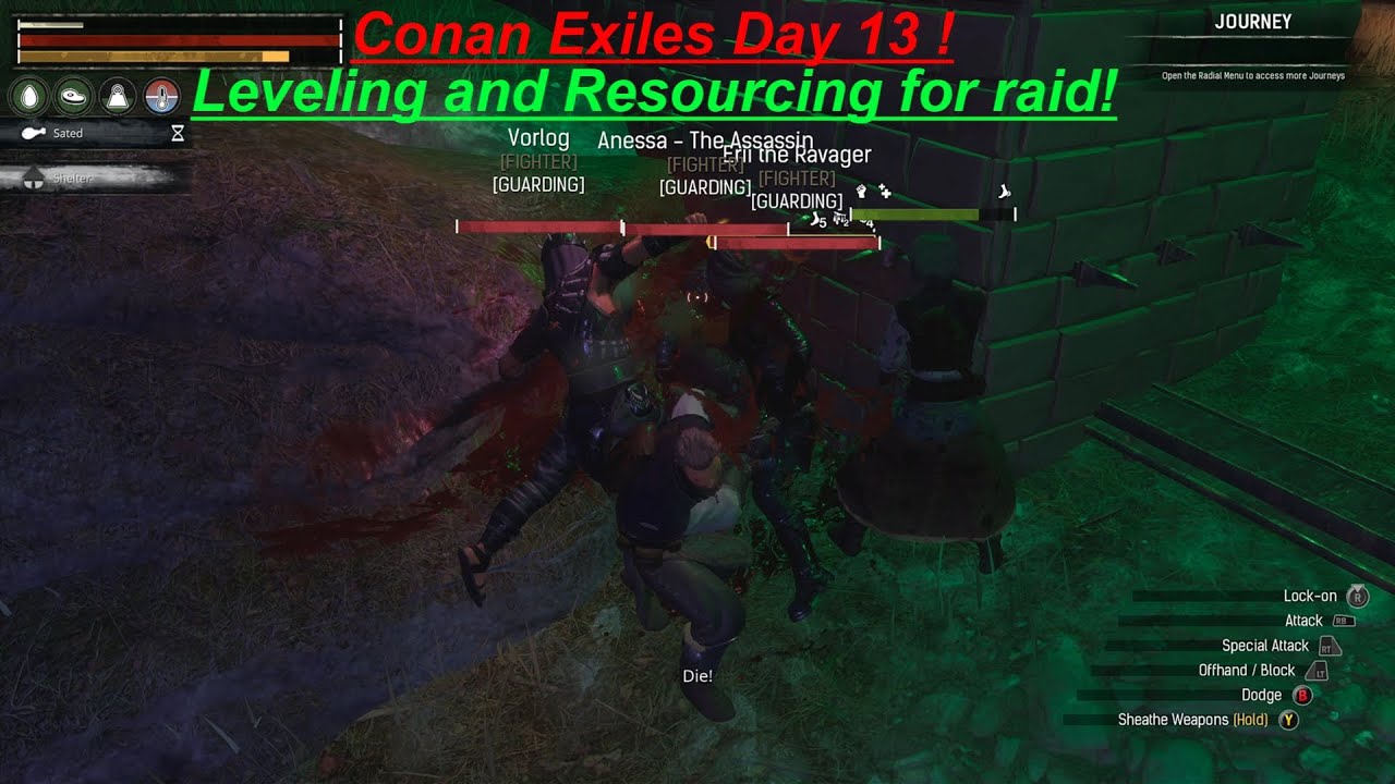Conan Exiles Day 13 leveling and resourcing for the raid
