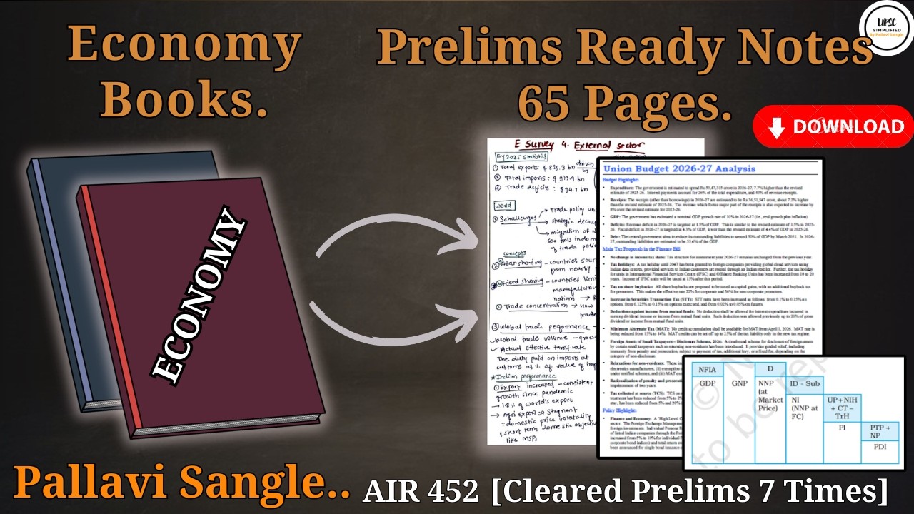 The Complete UPSC Economy Strategy 2026 | Important Topics, Smart Notes Strategy & Study Plan.